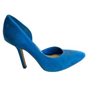 BCBG Heels Paris Generation LT Blue Turquoise Suede Women’s US Size  7.5…